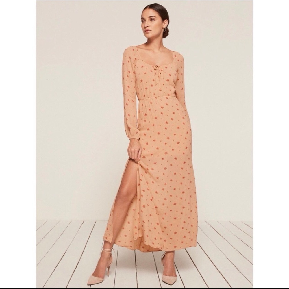 Reformation Dress Floral Reformation Frankie Floral Silk Maxi Dress, Light Blue Reformation Dress Floral Reformation Frankie Floral Silk Maxi Dress, Light Blue